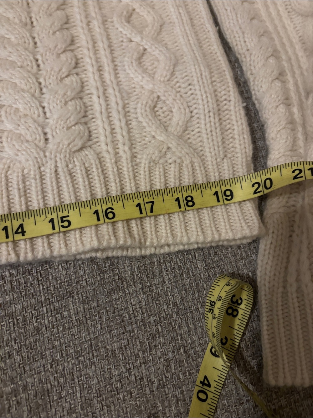 Nili Lotan Cream Cable Knit Crewneck Sweater - Picture 8 of 9